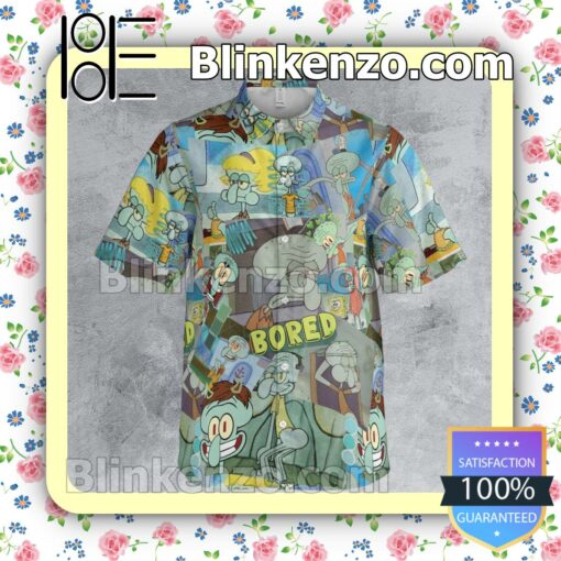 Bored Squidward Fan Short Sleeve Shirt b