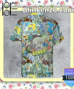 Bored Squidward Fan Short Sleeve Shirt c