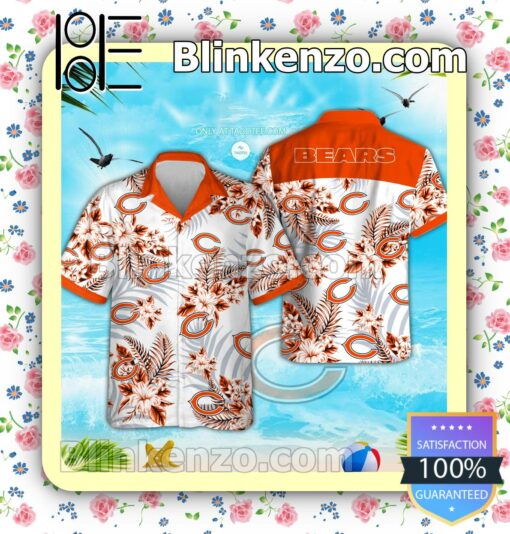 Chicago Bears Logo Aloha Tropical Shirt, Shorts