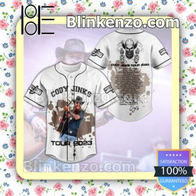 Cody Jinks Tour 2023 Signature Fan Baseball Jersey Shirt