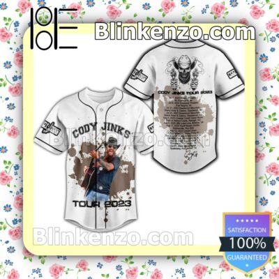 Cody Jinks Tour 2023 Signature Fan Baseball Jersey Shirt a