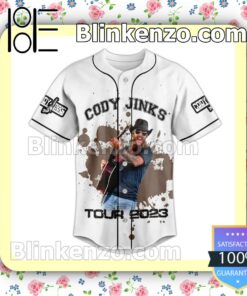 Cody Jinks Tour 2023 Signature Fan Baseball Jersey Shirt b