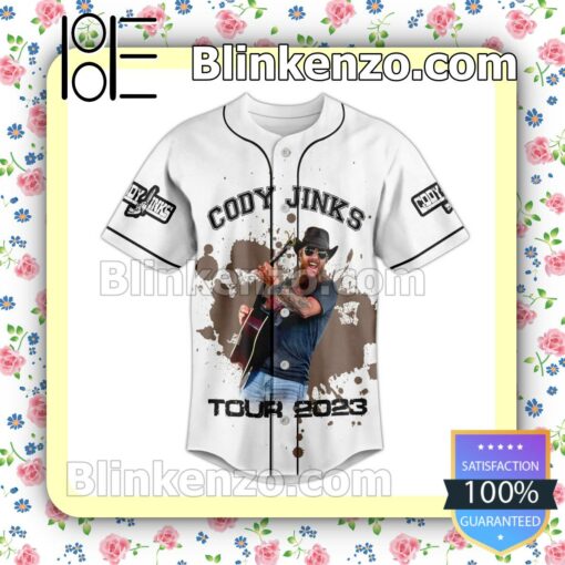 Cody Jinks Tour 2023 Signature Fan Baseball Jersey Shirt b