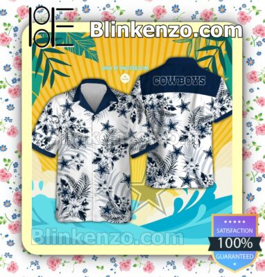 Dallas Cowboys Logo Aloha Tropical Shirt, Shorts