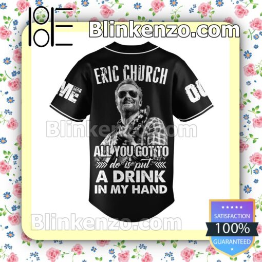 Eric Church Drink My Hand Like Jesus Does On Springsteen Personalized Fan Baseball Jersey Shirt b