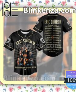 Eric Church The Outsiders Revival Tour Summer 2023 Fan Baseball Jersey Shirt