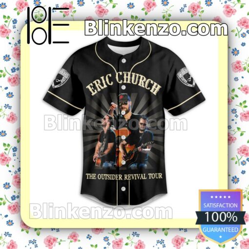 Eric Church The Outsiders Revival Tour Summer 2023 Fan Baseball Jersey Shirt a