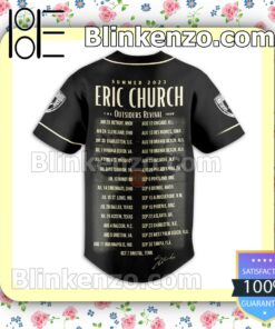 Eric Church The Outsiders Revival Tour Summer 2023 Fan Baseball Jersey Shirt b