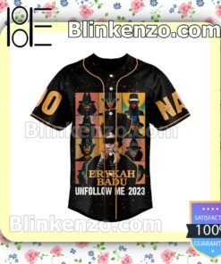 Erykah Badu Unfollow Me Tour 2023 Personalized Baseball Jersey a