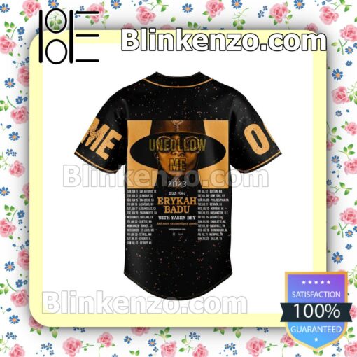 Erykah Badu Unfollow Me Tour 2023 Personalized Baseball Jersey b