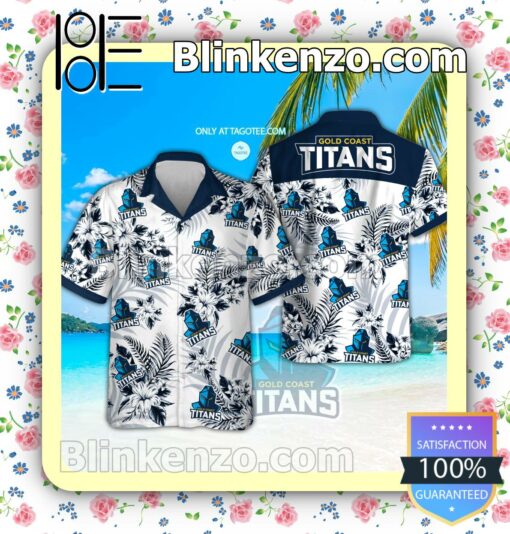 Gold Coast Titans Logo Aloha Tropical Shirt, Shorts