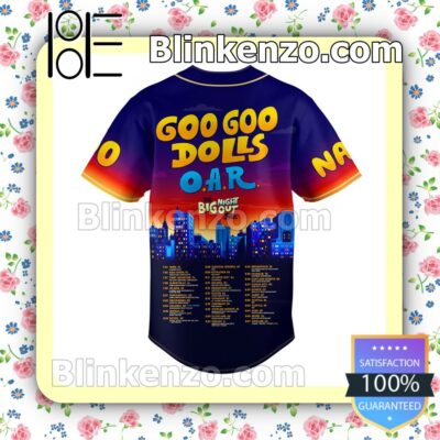 Goo Goo Dolls Oar The Big Night Out Tour Personalized Jerseys b