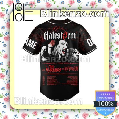 Halestorm Fall Tour 2023 The Warning And New Years Day Personalized Jerseys b