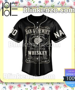 Han And Chewie's Smugglers Whiskey Personalized Baseball Jersey a