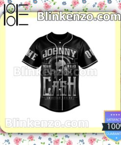 Johnny Cash The Man In Black American Legend Personalized Baseball Jersey a