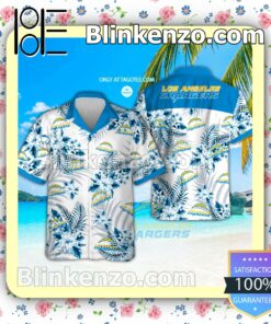 Los Angeles Chargers Logo Aloha Tropical Shirt, Shorts