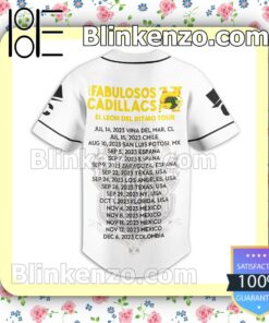 Los Fabulosos Cadillacs El Leon Del Ritmo Tour Fan Baseball Jersey Shirt b