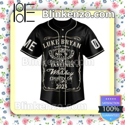 Luke Bryan Country Girls Tanlines And Whiskey Country On Tour 2023 Personalized Baseball Jersey b
