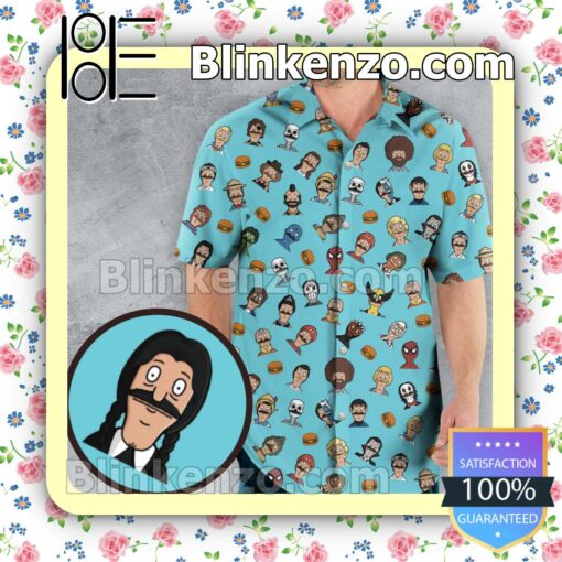 Many Faces Of Bob's Burger Cartoon Movie Fan Short Sleeve Shirt a