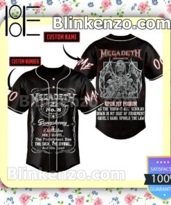 Megadeth Symphony Of Destruction Personalized Fan Baseball Jersey Shirt