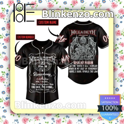 Megadeth Symphony Of Destruction Personalized Fan Baseball Jersey Shirt