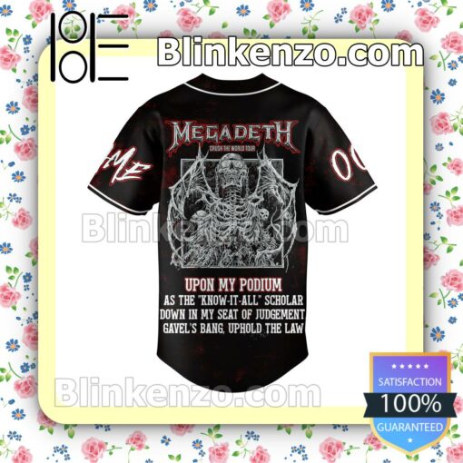 Megadeth Symphony Of Destruction Personalized Fan Baseball Jersey Shirt b