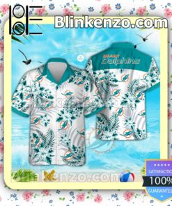 Miami Dolphins Logo Aloha Tropical Shirt, Shorts