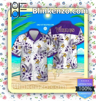 Minnesota Vikings Logo Aloha Tropical Shirt, Shorts