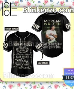 Morgan Wallen Chasin You Last Night And Whiskey Personalized Baseball Jersey