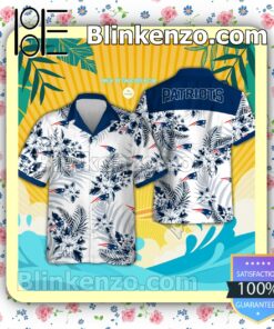New England Patriots Logo Aloha Tropical Shirt, Shorts