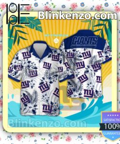 New York Giants Logo Aloha Tropical Shirt, Shorts