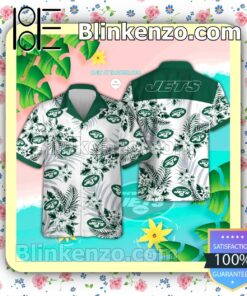 New York Jets Logo Aloha Tropical Shirt, Shorts