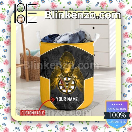 Nhl Boston Bruins Michael Myers Laundry Basket a