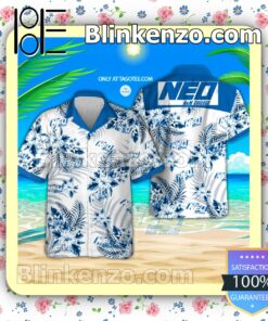 Northeastern Oklahoma Agricultural and Mechanics College NEO A&M College Logo Beach Short Sleeve Shirt