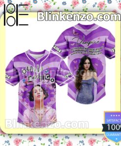 Olivia Rodrigo Vampire Purple Heart Custom Jerseys