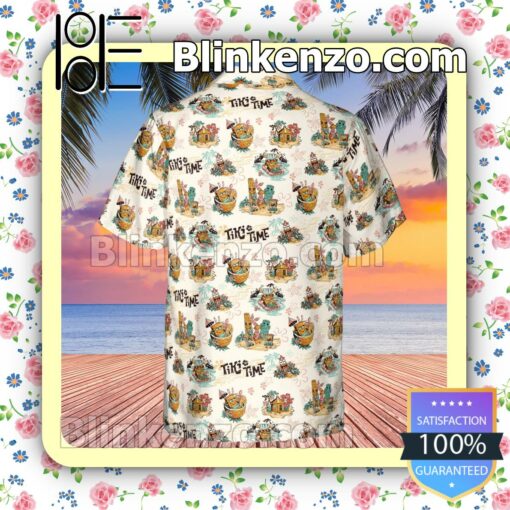 Patrick Squidward Spongebob Squarepants Tiki Time Fan Short Sleeve Shirt c