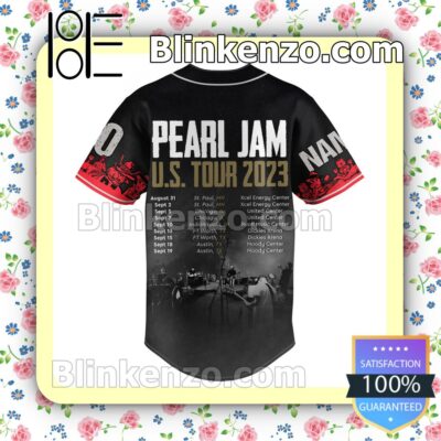 Pearl Jam Us Tour 2023 Personalized Baseball Jersey b