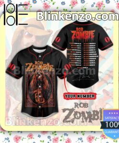 Rob Zombie Tour Dates Signature Personalized Fan Baseball Jersey Shirt