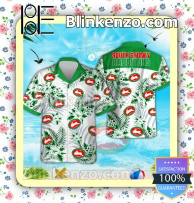 South Sydney Rabbitohs Logo Aloha Tropical Shirt, Shorts