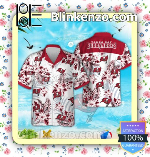 Tampa Bay Buccaneers Logo Aloha Tropical Shirt, Shorts
