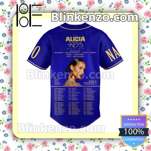 The Alicia Keys World Tour Personalized Jerseys b