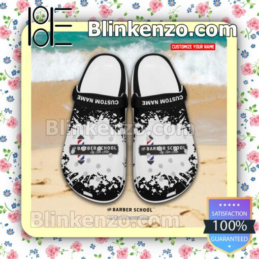 The Barber School Logo Crocs Classic Shoes a