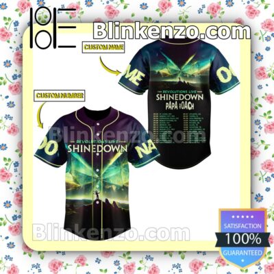 The Revolutions Live Tour Shinedown Personalized Fan Baseball Jersey Shirt