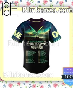 The Revolutions Live Tour Shinedown Personalized Fan Baseball Jersey Shirt b