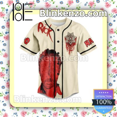 The Walking Dead Rick We Make Peace With The Dead Not The Living Personalized Fan Baseball Jersey Shirt a