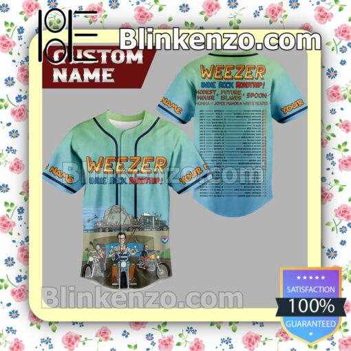 Weezer Indie Rock Road Trip Personalized Fan Baseball Jersey Shirt