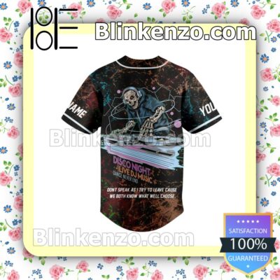 Zedd Skull Disco Night Live Dj Music Dance Never End Personalized Fan Baseball Jersey Shirt b