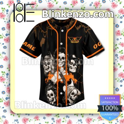 Aerosmith Rock Band Skull Custom Jerseys a