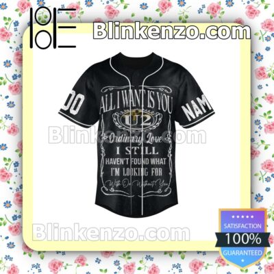 All I Want Is You U2 Personalized Baseball Jersey a