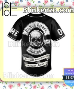 Black Label Society Strength Determination Merciless Forever Personalized Baseball Jersey b